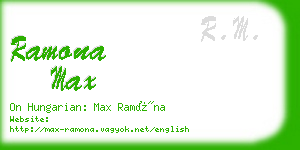 ramona max business card